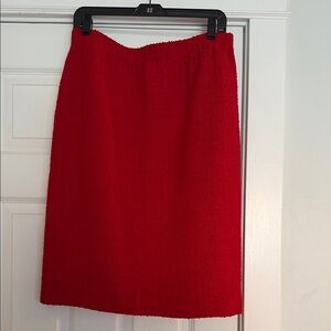 New St John Collection Matador Red Elegant Red Women's Skirt Sz 12